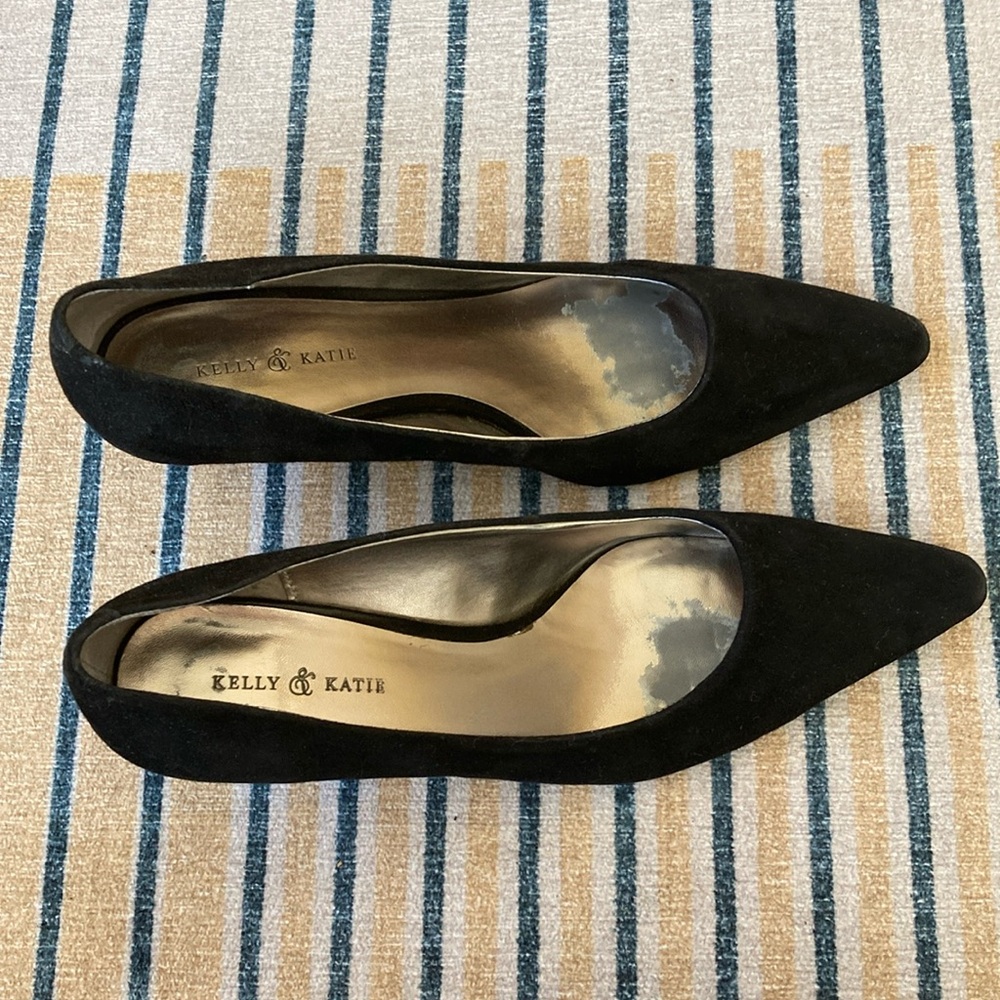 Kelly & Katie black suede heels, size 8.5